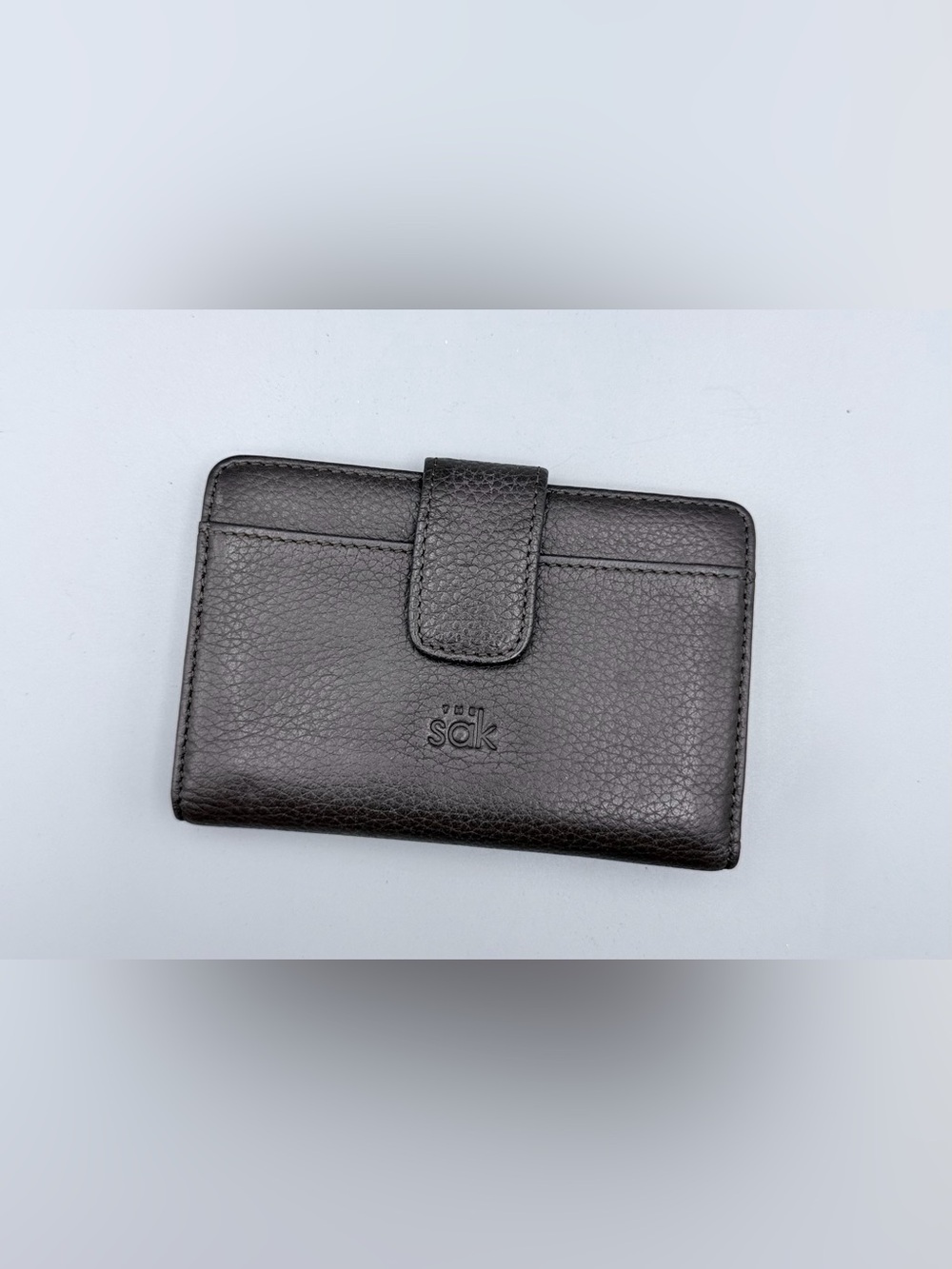 The Sak Brown Pebbled Leather Bifold Wallet - EUC